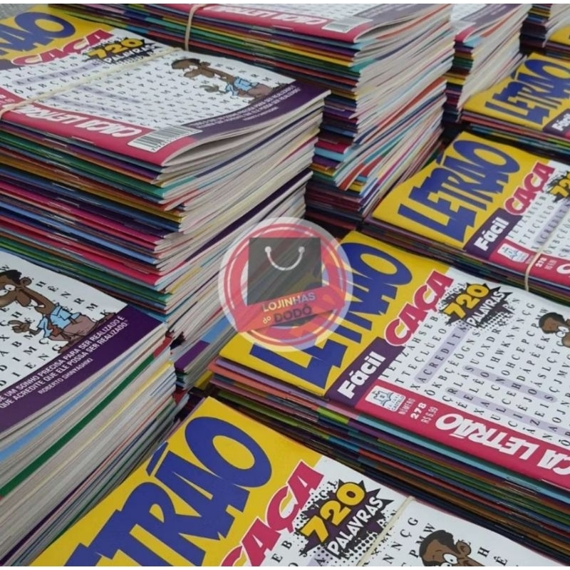 KIT 20 CAÇA PALAVRAS LETRÃO - SEM REPETIÇÃO - NÍVEIS VARIADOS