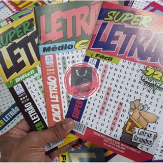 KIT 10 CAÇA PALAVRAS LETRÃO - SEM REPETIÇÃO - NÍVEIS VARIADOS em Oferta na Shopee