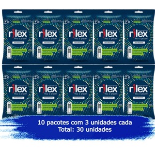 Camisinha Preservativo Rilex Texturizado com 30 unidades 10x3 em Oferta na Shopee