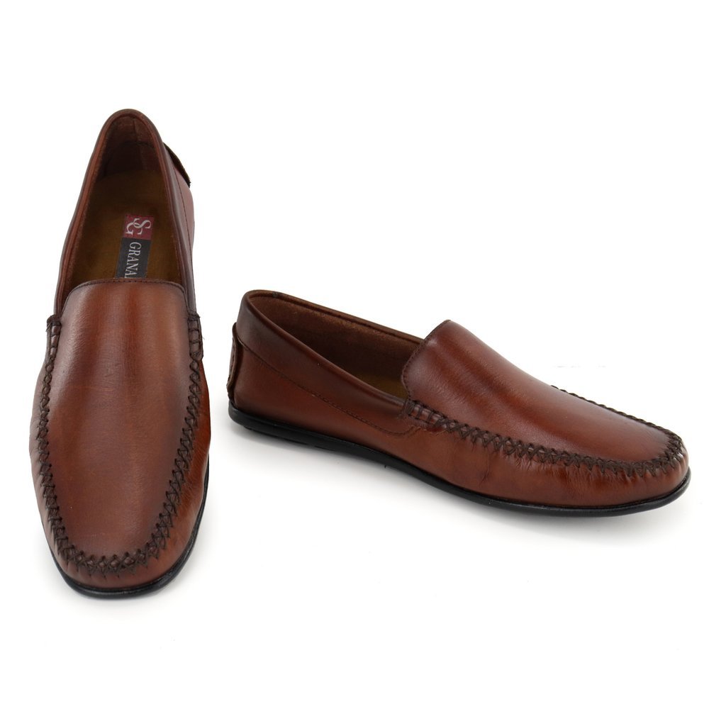 Mocassim Masculino Couro Legítimo Sapatilha Ortopédica Muito Confortável em Oferta na Shopee