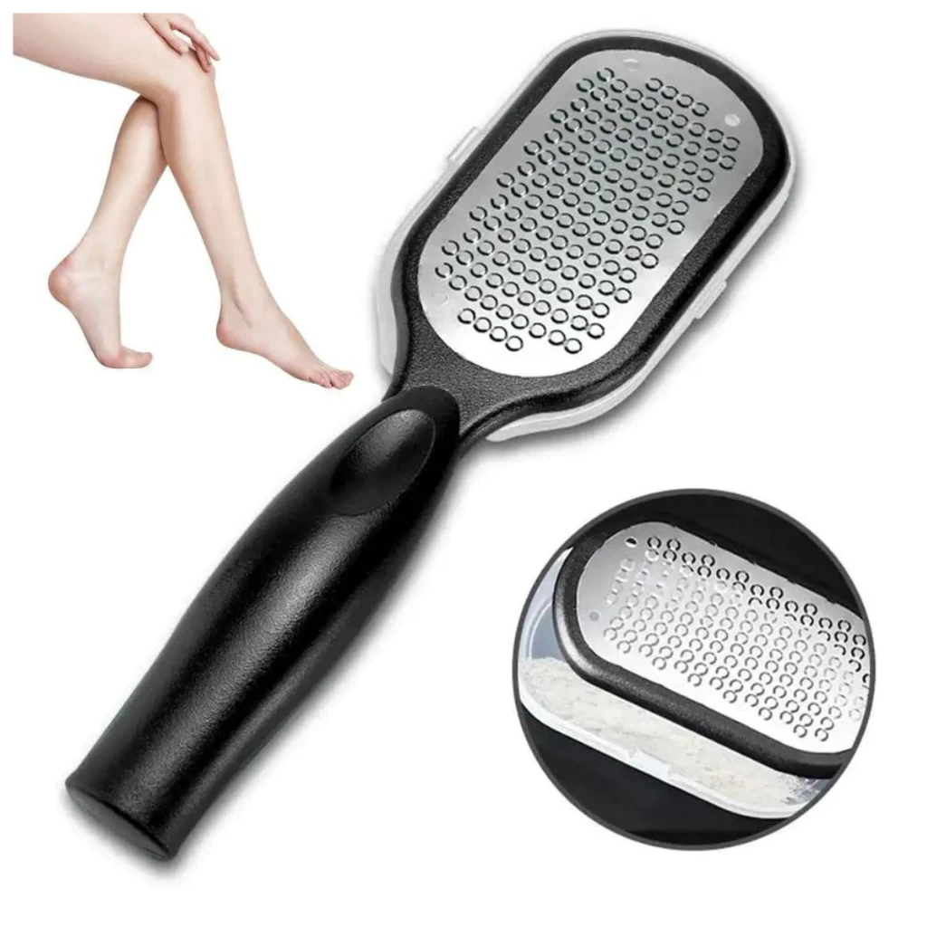 Lixa de Pedicure, Aço Inoxidável, Remoção de Calos e Cuidado com os Pés e Mãos