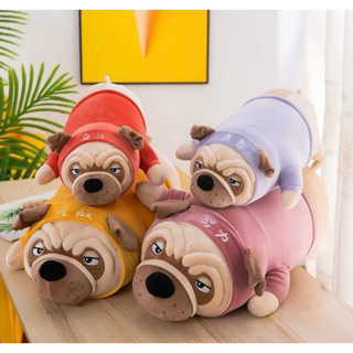 Pelúcia Pug Cachorrinho Deitado 45CM Pelúcia Envio Imediato em Oferta na Shopee