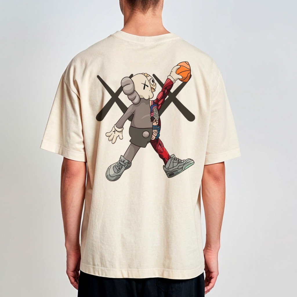 Camiseta Camisa Oversized Streetwear Estampada Urso Bear Money Basketball REF 2465 Fluxo Geek