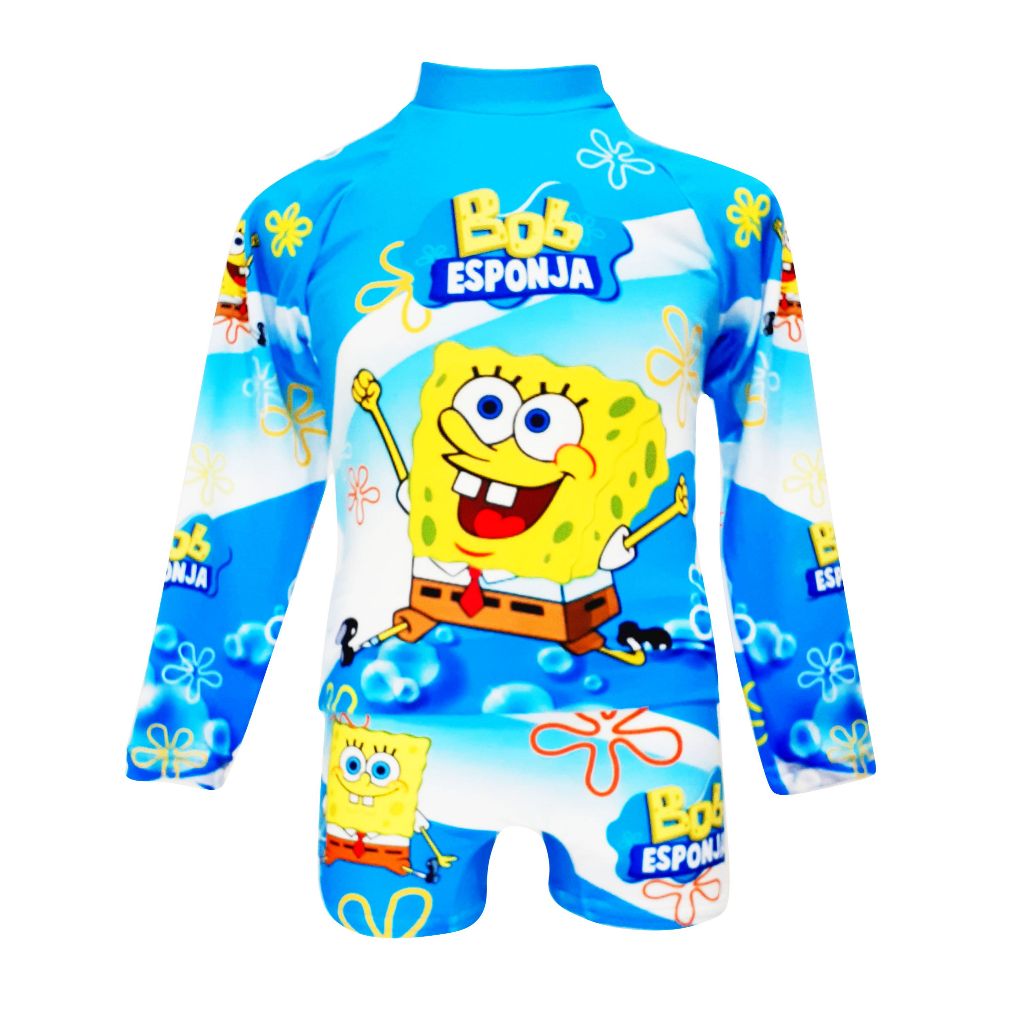 CAMISA E SUNGA UV BOB ESPONJA PROTEÇÃO SOLAR PRAIA em Oferta na Shopee