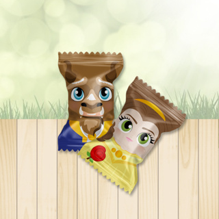 35 Balas personalizadas com o tema a Bela e a Fera em Oferta na Shopee