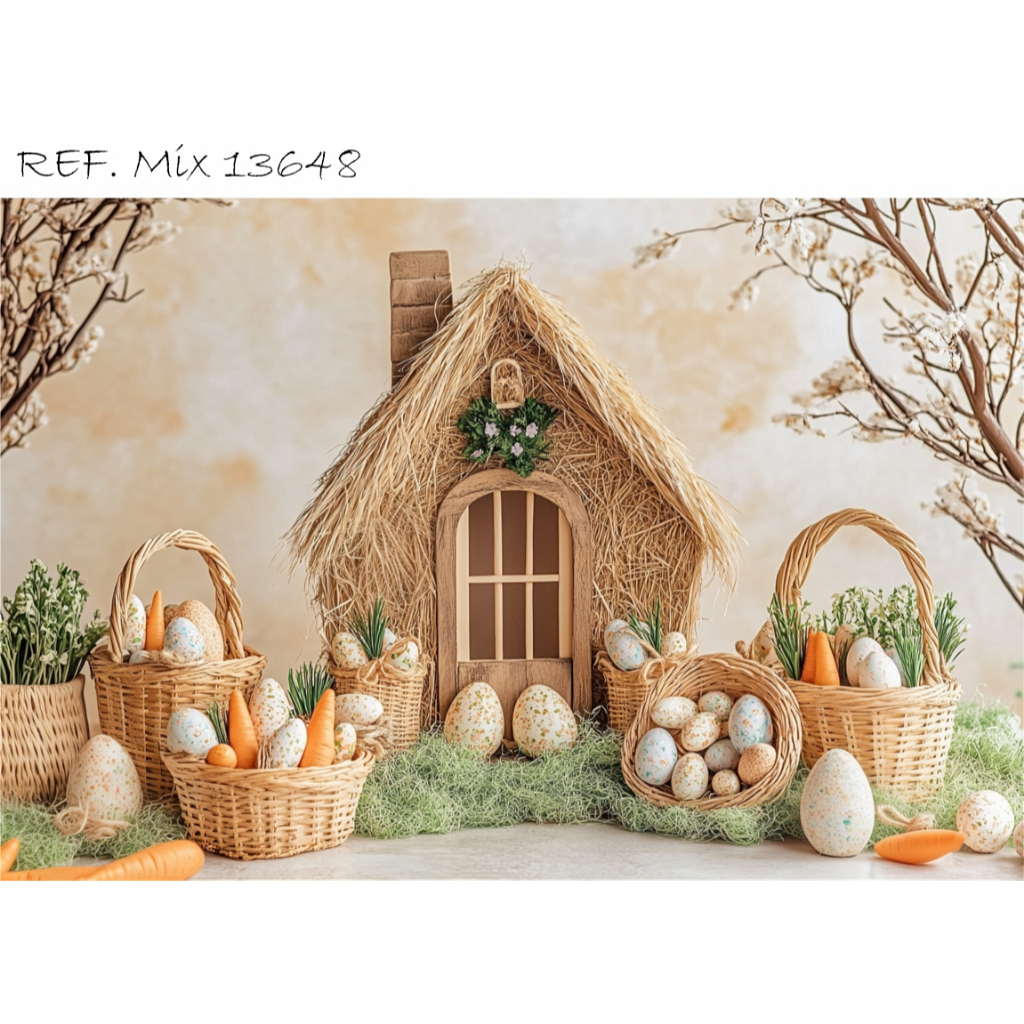 Fundo Fotográfico Em Tecido Pascoa 2,20x1,50 13648 em Oferta na Shopee