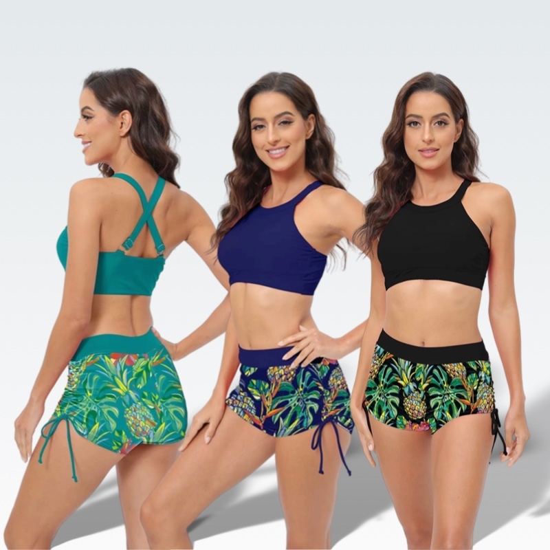 Biquíni, Calção De Banho De Cintura Alta,Conjunto De Duas Peças, Maiô De Praia, Maiô Sexy Para Mulheres