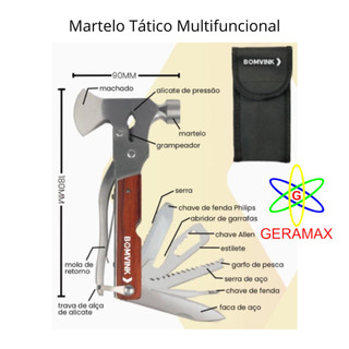 Martelo Tático Multifuncional - BOM-1501 - BOMVINK