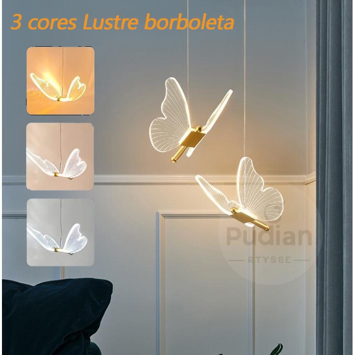 Lustre LED borboleta/iluminação interior M1