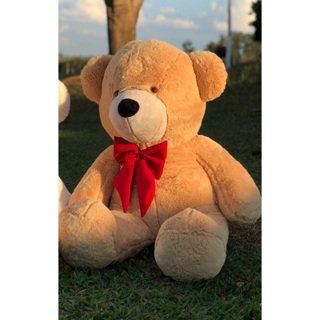 Urso De Pelúcia Gigante Teddy- 90 Cm e 1,10 metros Ursinho 50 cm Macio C/ Laço Personalizado Grátis em Oferta na Shopee