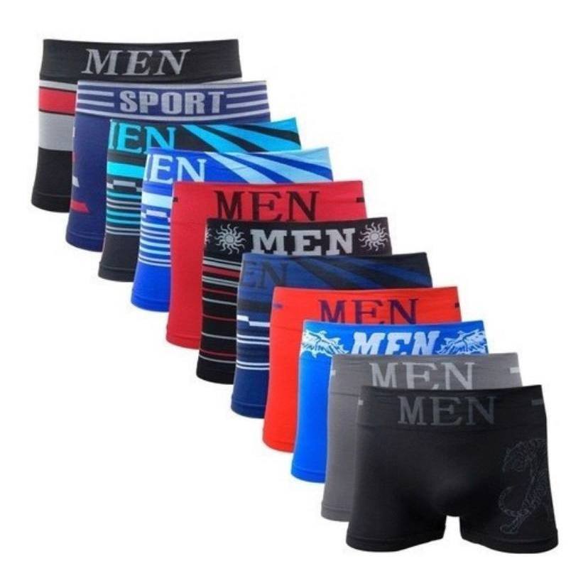 Kit De Cuecas Box Masculina Microfibra Premium Sem Costura Adulto Conforto