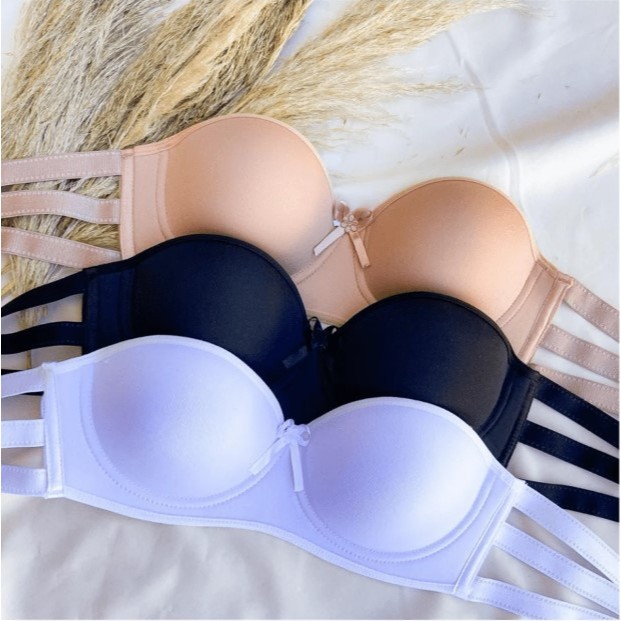 Sutiã TOMARA que CAIA 3 Tiras Detalhes Com Bojo Não marca em Oferta na Shopee