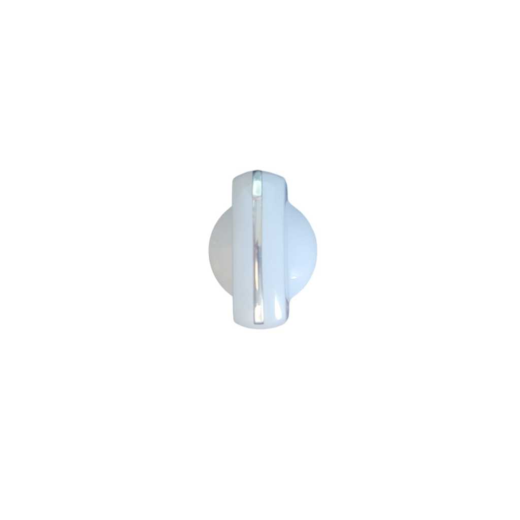 Botão Manipulo Timer Fogão Continental Branco com Friso Cromado Pequeno 711266