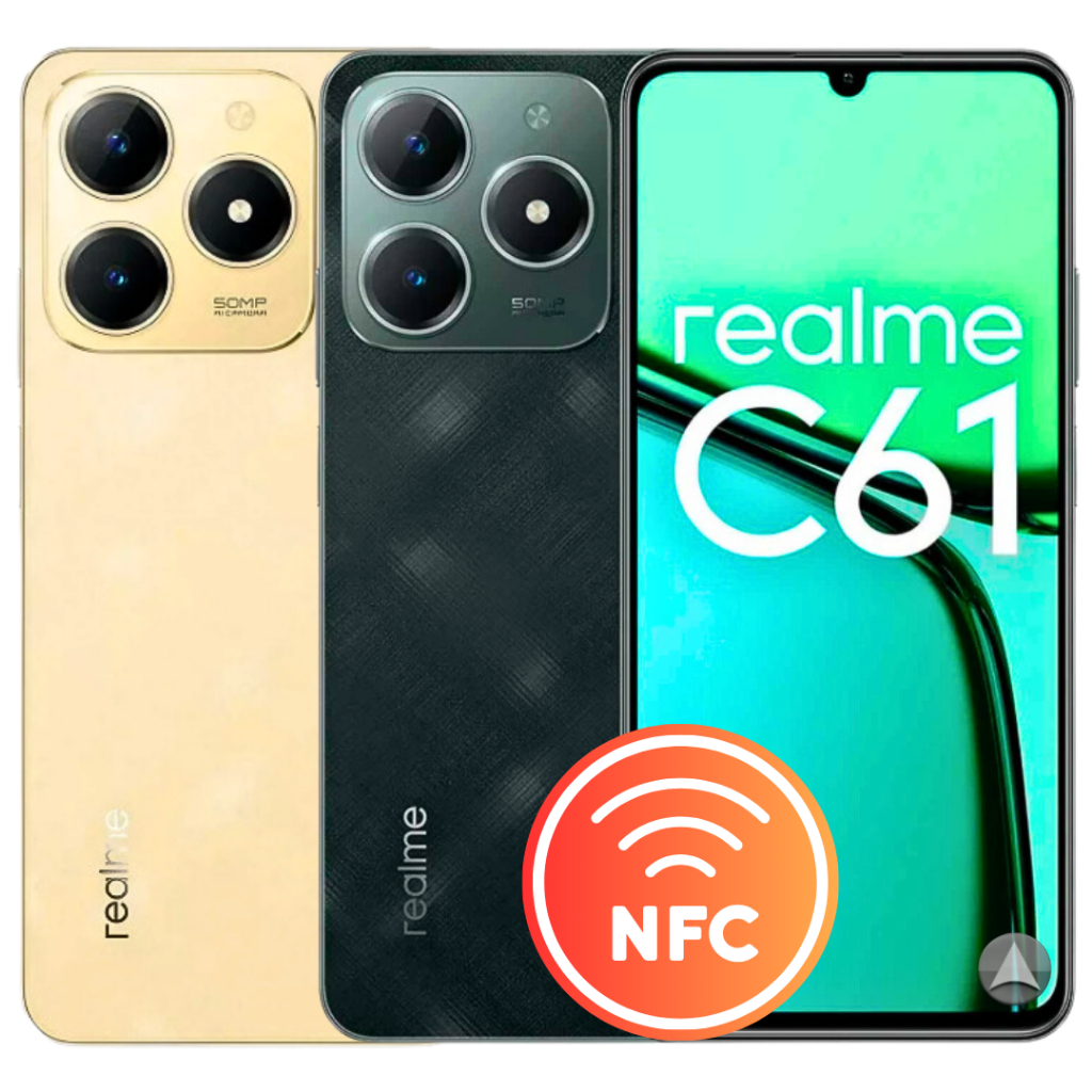 Celular Smartphone Realme C61 Com NFC - 256/6GB  256/8GB 128/4GB - 1 Ano de Garantia Brasi...