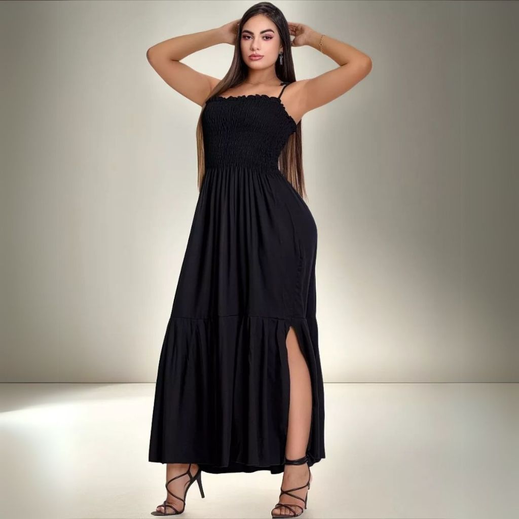 Vestido Feminino Longo Alcinha para Gestante na Black Friday 2025 | BuscaProdutos