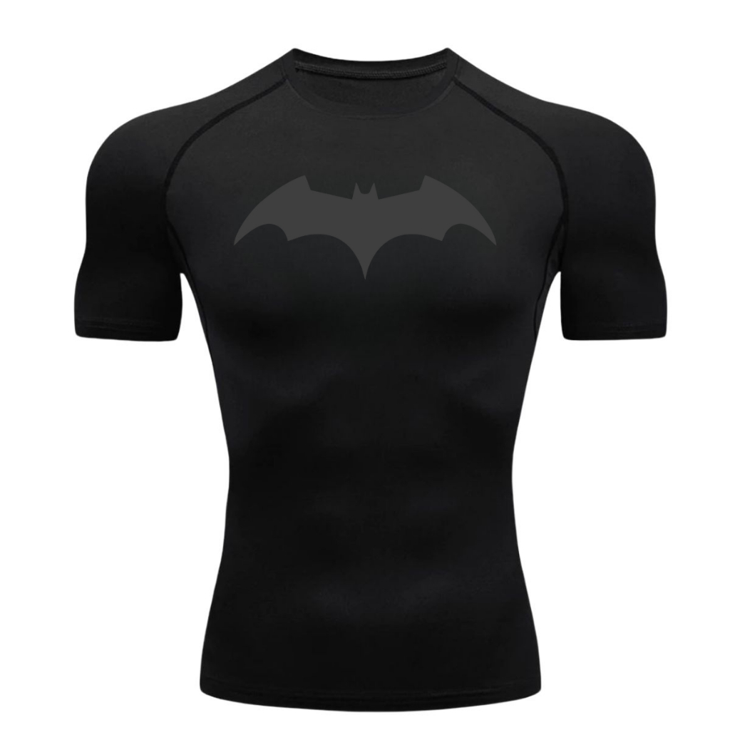 Camisa De Compressão Batman 3 Manga Curta Treino Ginástica Camiseta Esportiva — imagem 2 de 2
