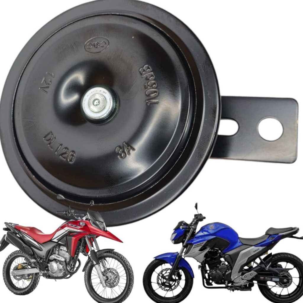 Buzina Para Moto Cbx 250 Twister Cb 300 Xre 300 Fazer 250 12v