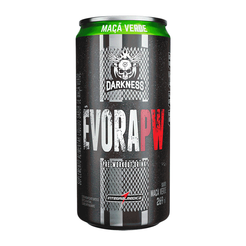 Pré Treino Évora Drink RTD Maça Verde 6 unid 269 ml - Darkness/Integralmedica - Food & Beverages