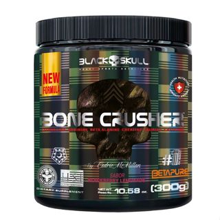 Pré Treino Bone Crusher 300g (Nova Fórmula) - Black Skull em Oferta na Shopee