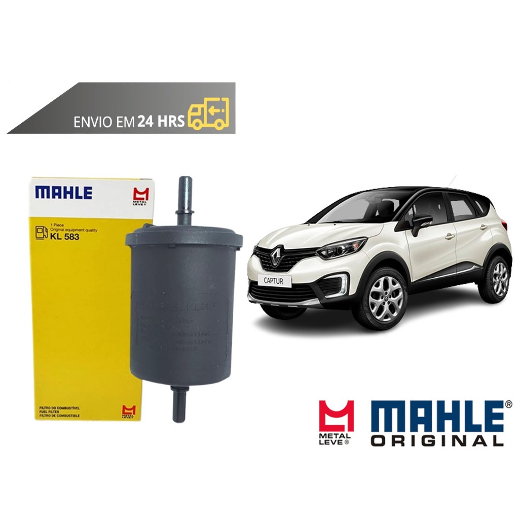 Filtro de Combustível Renault Captur todas de 2017 a 2024 Original Mahle Metal Leve