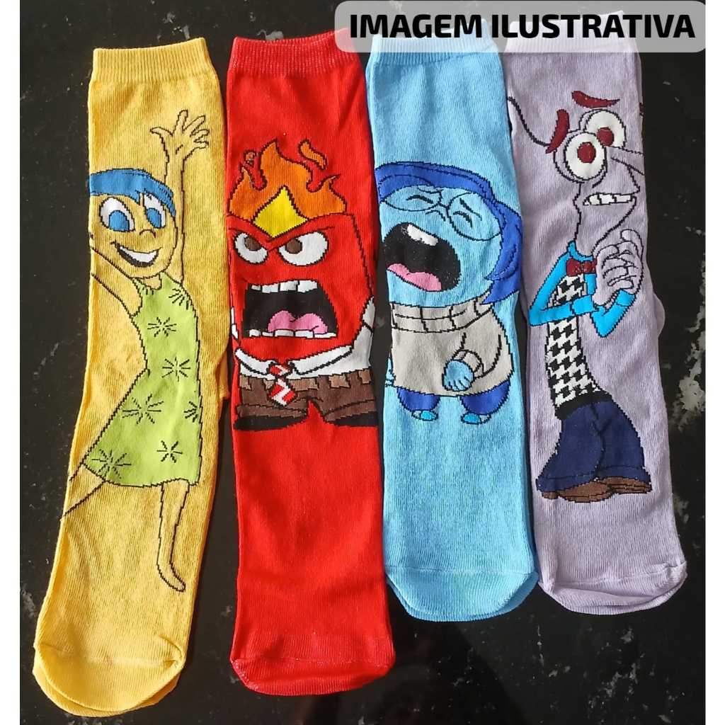 Meias de Personagens em Algodão Unissex em Oferta na Shopee