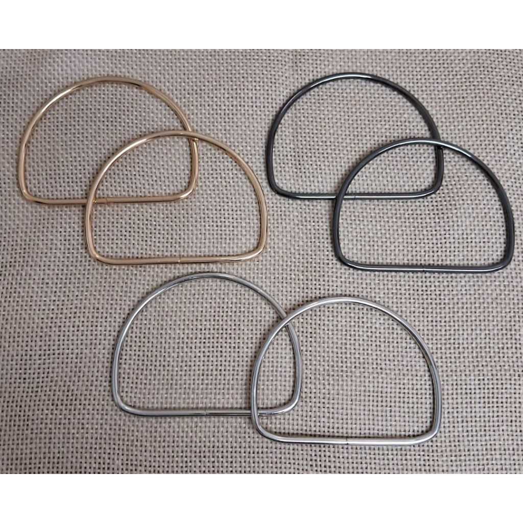 Alça de Metal 10,5cm Meia lua para bolsas