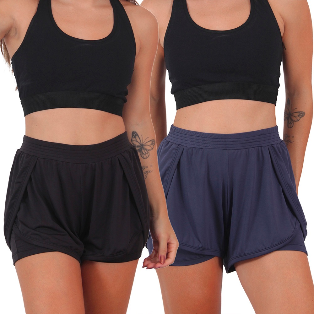 Kit 2 Shortinhos Corrida Caminhada com Bolso Microfibra Fluit - Sports & Outdoors