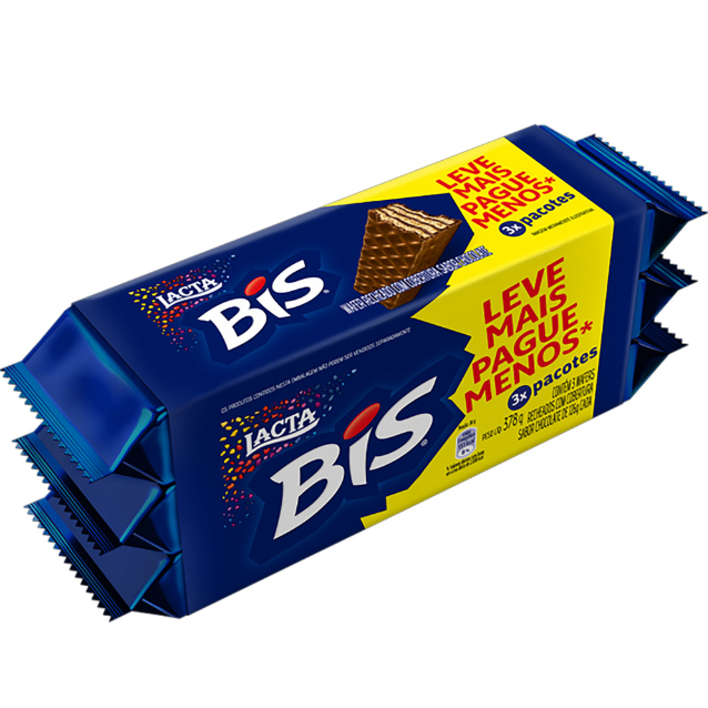 Bis Ao Leite - Kit Com 3 Unidades De 100,8g em Oferta na Shopee