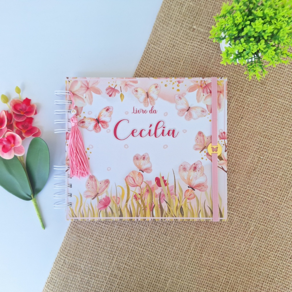 Livro do bebê Floral borboletas