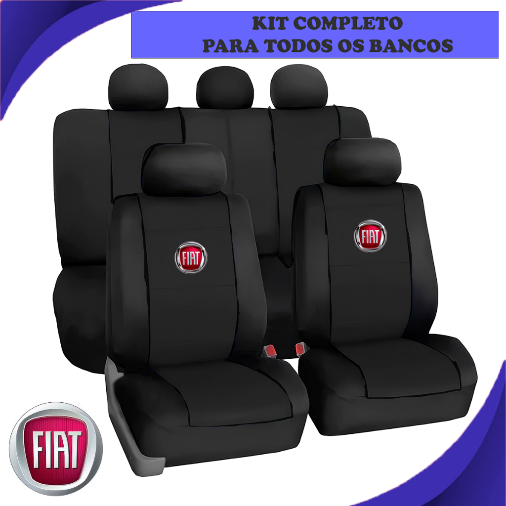 Capa de Banco Carro Couro Courvin Fiat Palio Uno Siena Argo Impermeável