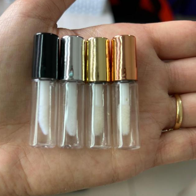 15 Mini Frasco de Gloss Batom Retoque Refil Embalagem Tubete Cosméticos Viagem Brilho Labial