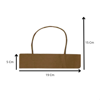 100 Unidades Alça Papel Kraft Torcido Para Sacolas 19 cm em Oferta na Shopee