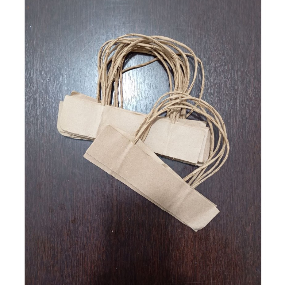 100 Unidades Alça Papel Kraft Torcido Para Sacolas 19 cm