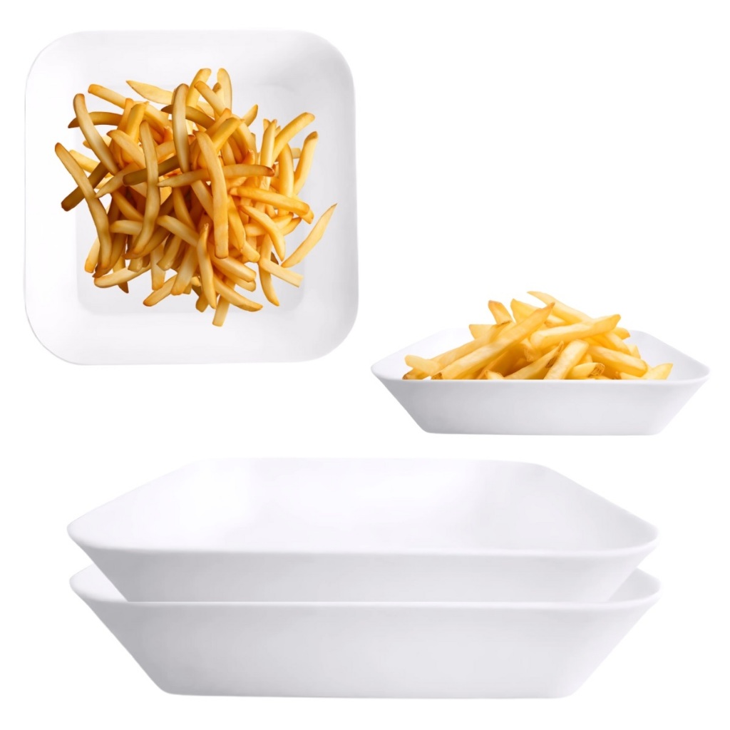 Jogo 2 Saladeira Branca Bowl Melamina Tigela Pote 15cm