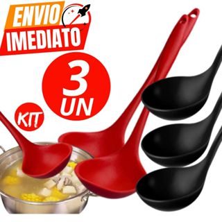 Kit Promocional 03 ou 02  Concha de Silicone Premium 29Cm Casa Cozinha Buffet Restaurante em Oferta na Shopee