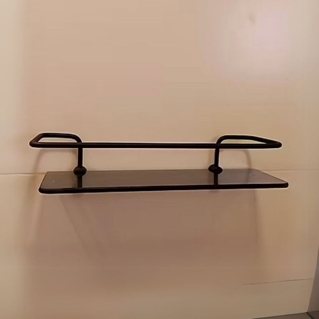 Porta Shampoo ou Prateleira Reto Total black vidro Fumê em Oferta na Shopee