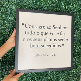 Quadro cobre caixa de luz com moldura 43x43 resinado CONSAGRE AO SENHOR (provérbio 16:3)decoração\quarto\sala em Oferta na Shopee
