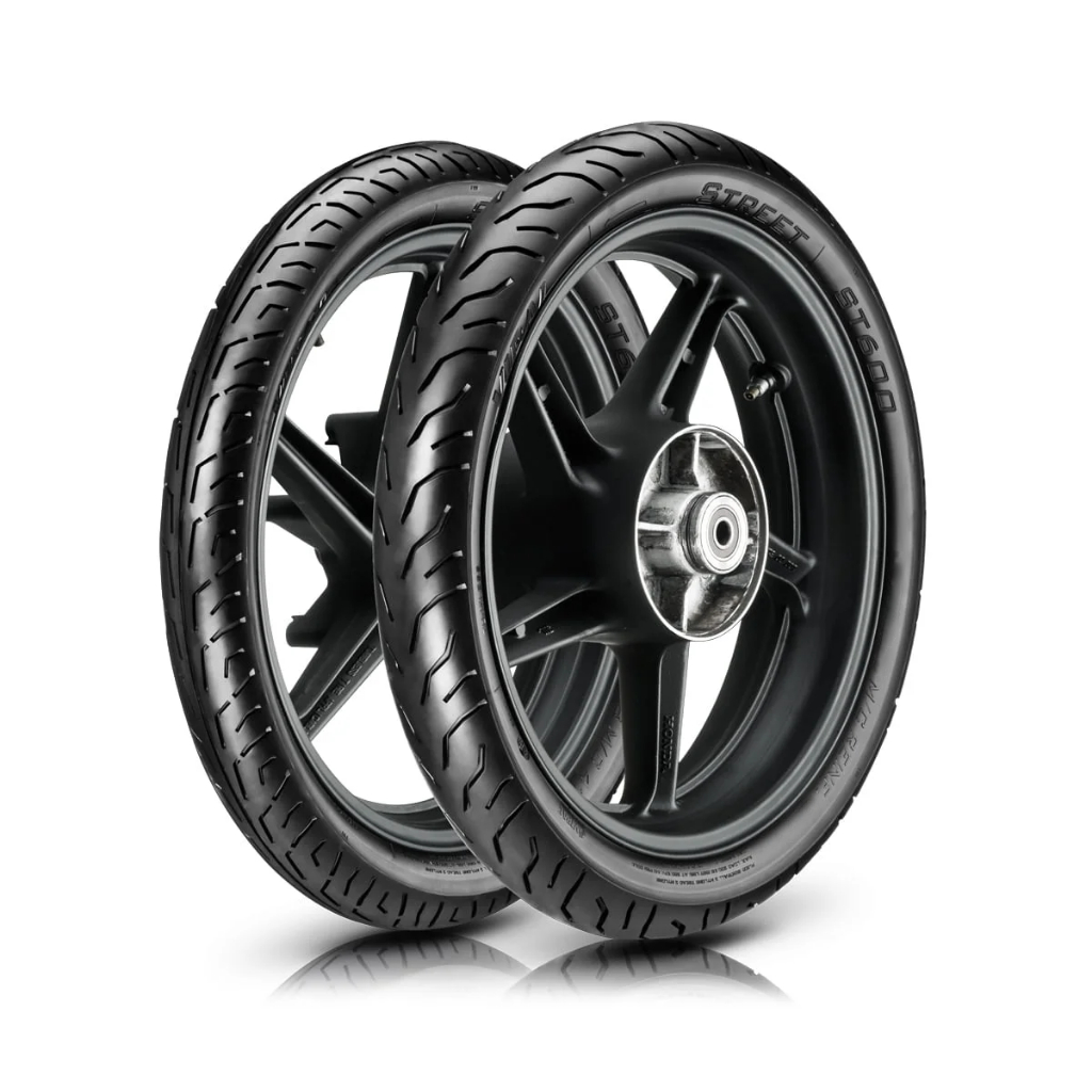 Par Pneu Vipal 80/100-18 e 90/90-18 ST600 Titan Fan Factor Fazer 150 Sem câmara