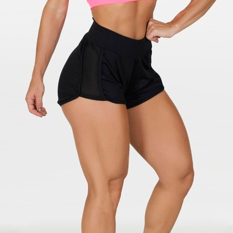 Short Curto Academia Fitness Feminino Corrida Caminhada Cores Diversas Moda Esporte VIVIAN