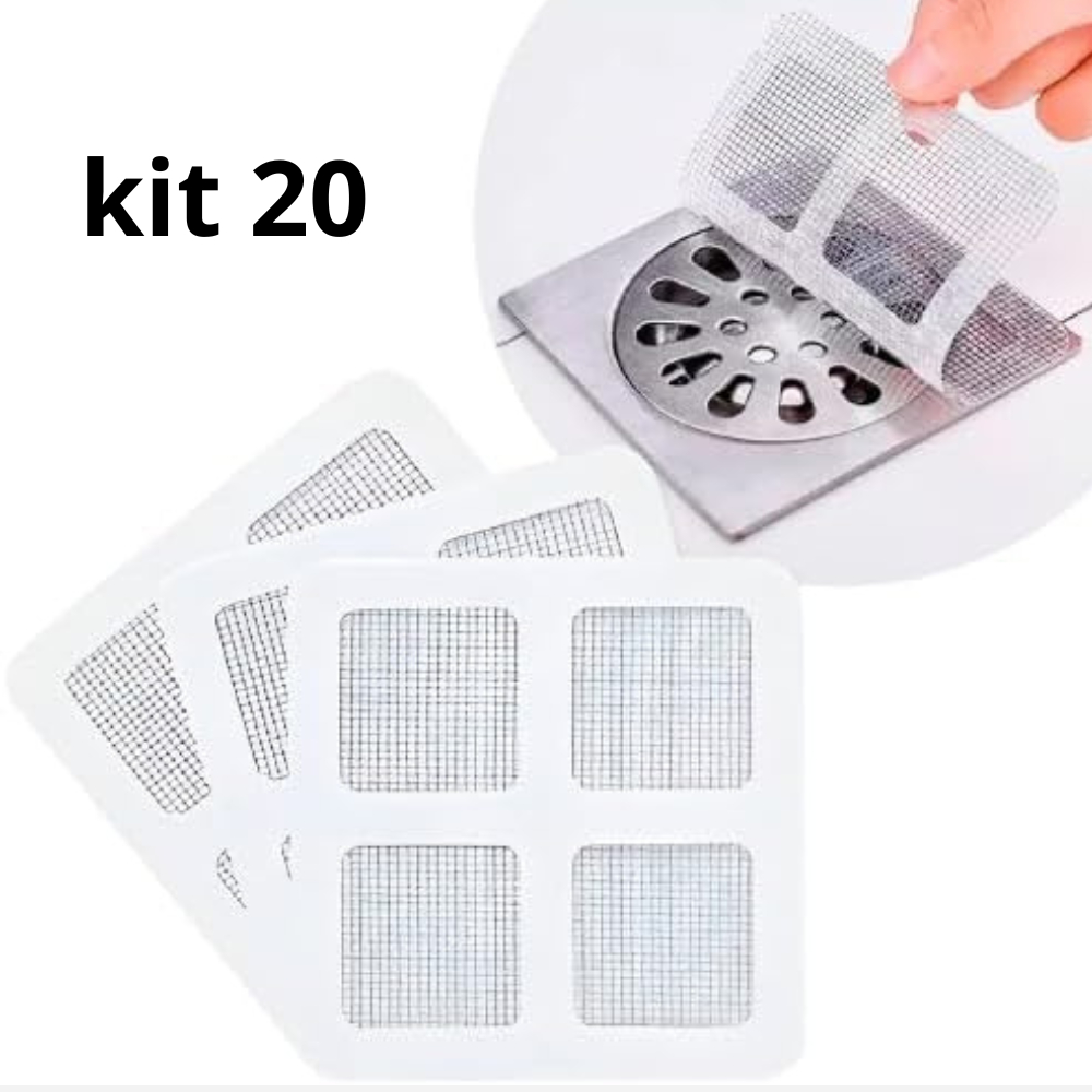 Kit 20 Filtros Adesivo Para Ralo Banheiro Cozinha Quintal Coletor De Cabelo Anti Inseto Imperio life em Oferta na Shopee