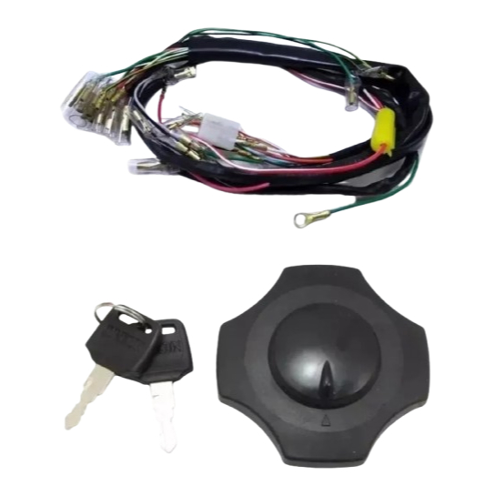 Chicote Elétrico Cg 125 83 84 85 86 + Tampa De Tanque Preta