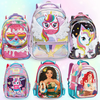 Mochila Menina Feminina Bolsa Escolar Infantil Unicórnio Sereia Princesa Pequena / Grande Pré Creche em Oferta na Shopee
