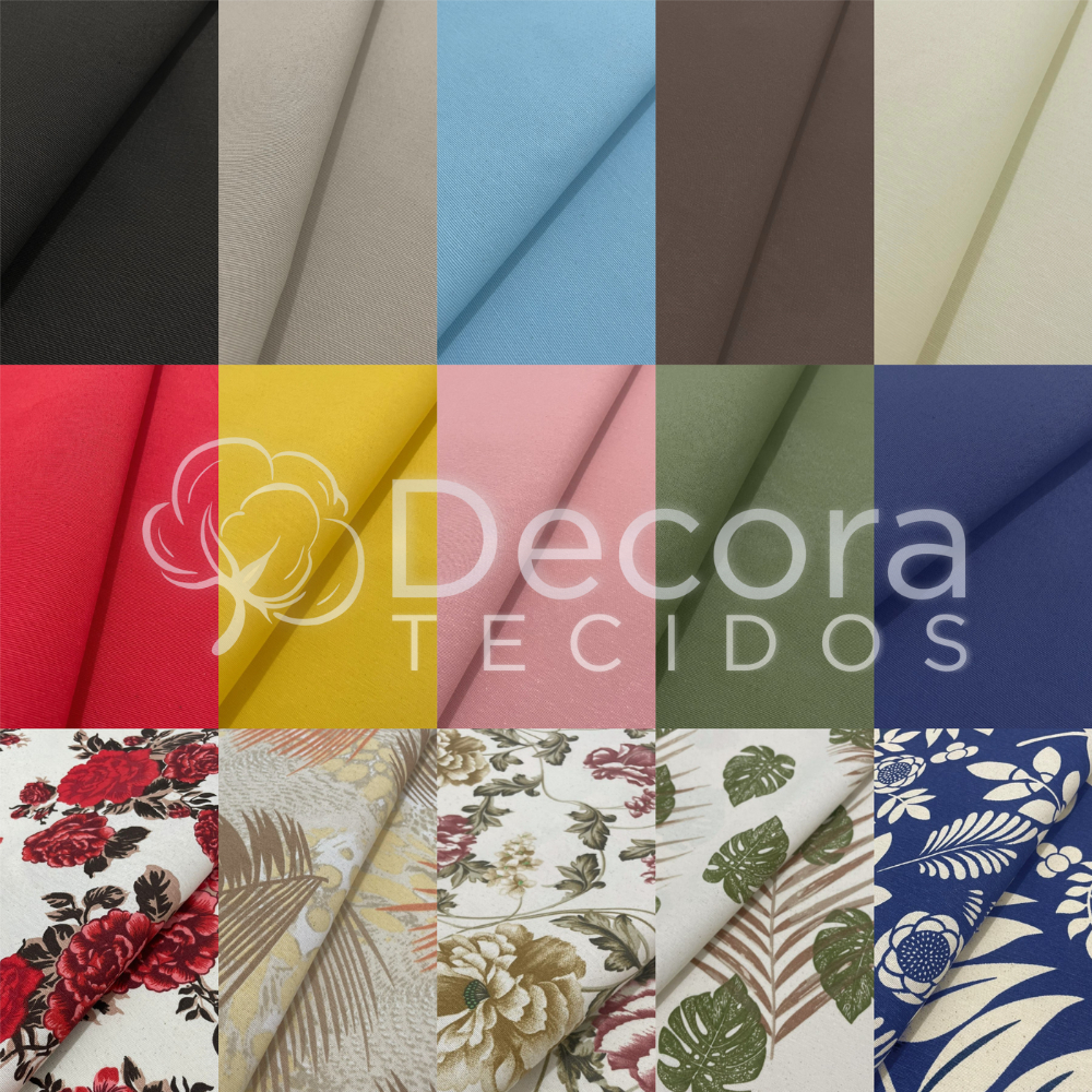 Tecido Impermeável Acqua 1,50m x 1,40m de largura Estampado Floral Geométrico Liso - 1,5m