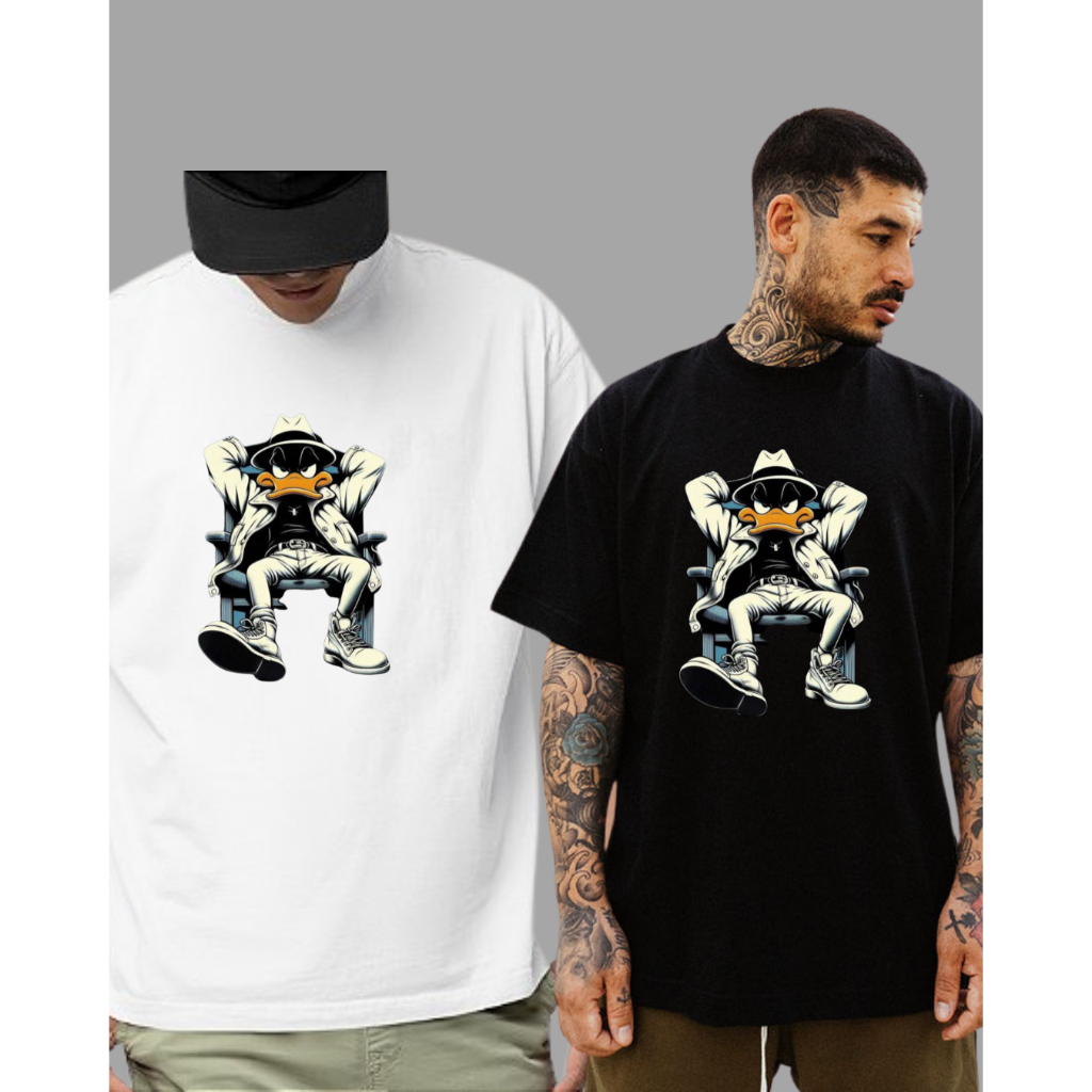 camiseta Oversized masculina streetwear personalizada Camisa de Estilo estampada patolino