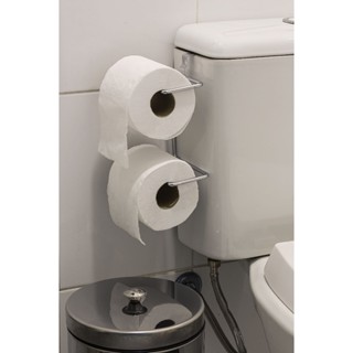 Suporte Papel Higiênico Para Banheiro Duplo Caixa Acoplada Cromado Sem Furos em Oferta na Shopee