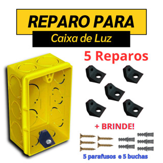 Reparo caixa de luz interruptor tomada (pacote com 5 peças) + brinde! em Oferta na Shopee
