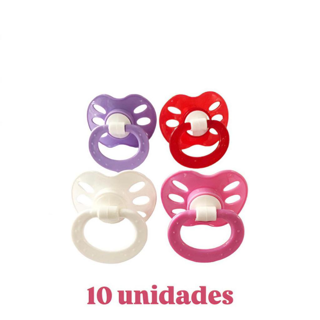 Chupeta  plus bico Redondo 10 unidades menina Baby Nany