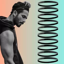 Kit 10 Faixa Esportiva Elástica Prendedor de Cabelo Academia Yoga crosfit