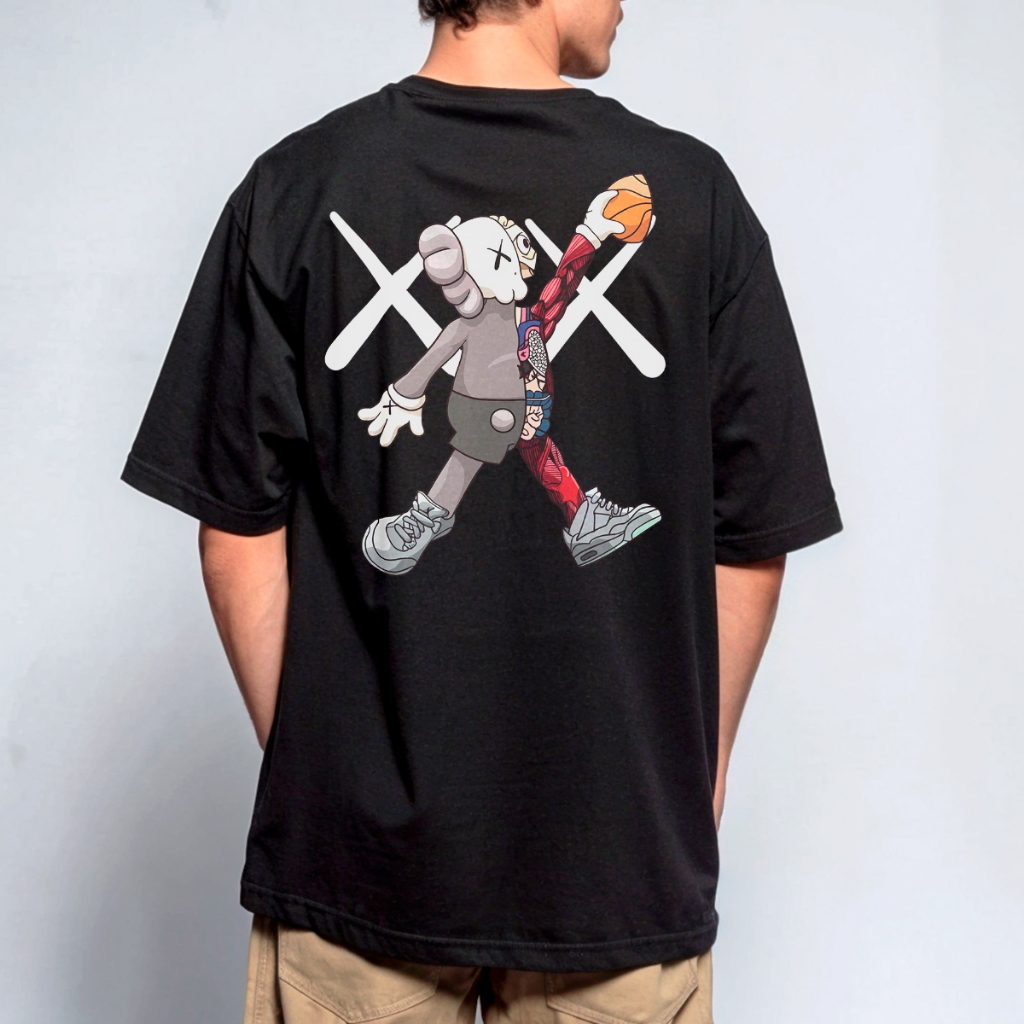 Camiseta Camisa Oversized Algodão Streetwear Estampada Bear Money Basketball REF 2465 Home Custom