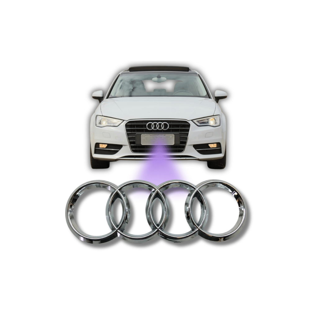Emblema Frontal Argolas Logo Cromado Grade Audi A1 A3 A4 A5 S3 Q3 Q5
